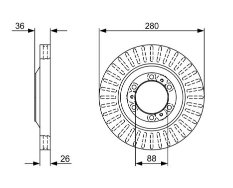 Brake disc BD2493 Bosch