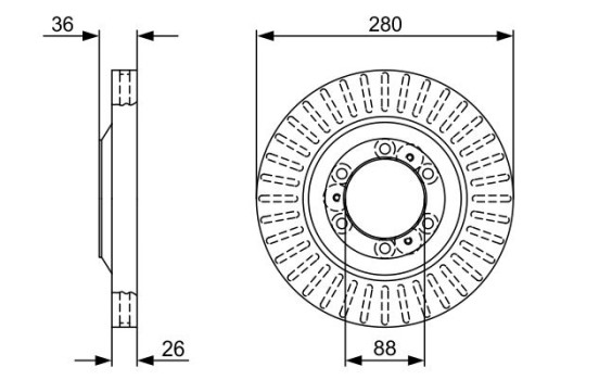 Brake disc BD2493 Bosch