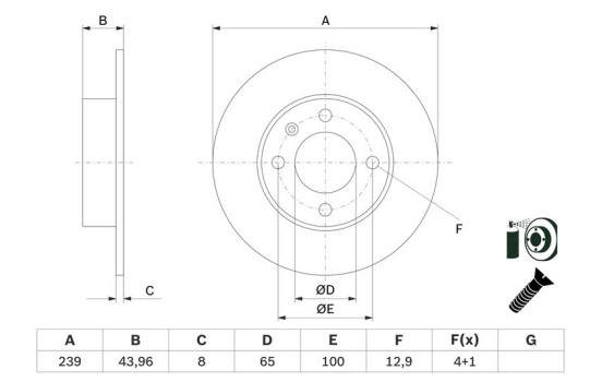 Brake disc BD2506 Bosch
