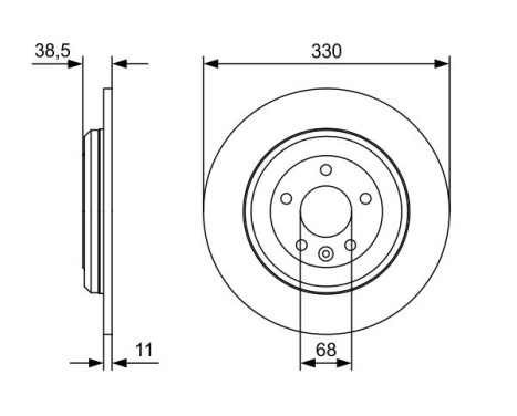 Brake disc BD2515 Bosch
