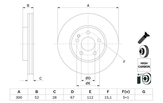 Brake Disc BD2543 Bosch, Image 5