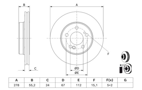 Brake Disc BD2546 Bosch