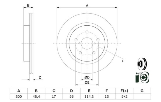 Brake Disc BD2550 Bosch