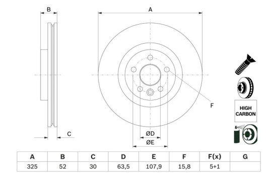 Brake Disc BD2565 Bosch, Image 5
