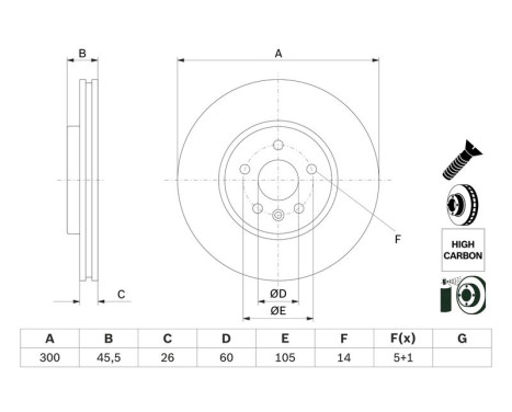 Brake Disc BD2625 Bosch, Image 5