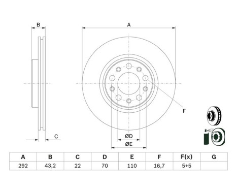 Brake Disc BD2631 Bosch