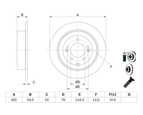 Brake Disc BD2644 Bosch, Image 5