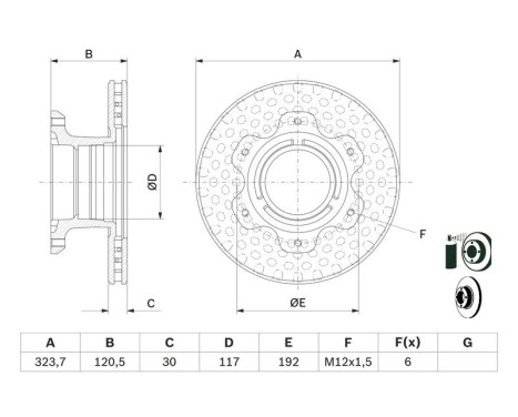 Brake Disc BD2649 Bosch, Image 5