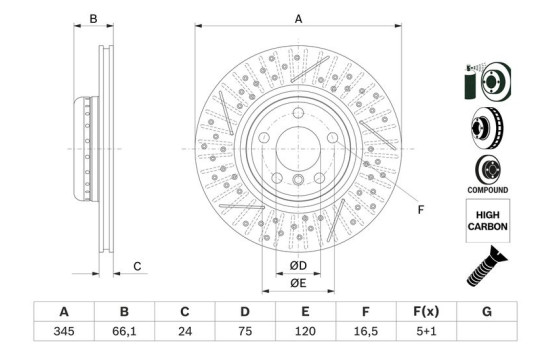 Brake Disc BD2669 Bosch, Image 5