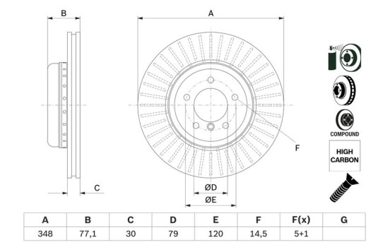 Brake Disc BD2678 Bosch, Image 5
