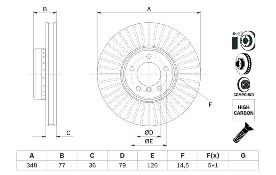 Brake Disc BD2684 Bosch, Image 5