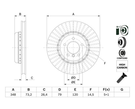 Brake Disc BD2688 Bosch, Image 5