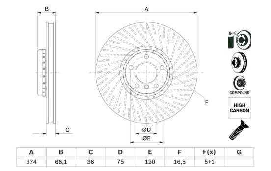 Brake Disc BD2695 Bosch