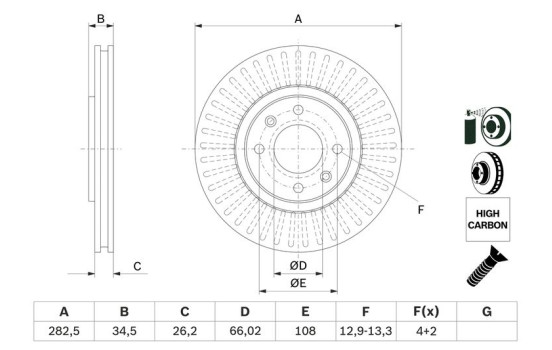 Brake Disc BD2699 Bosch, Image 5