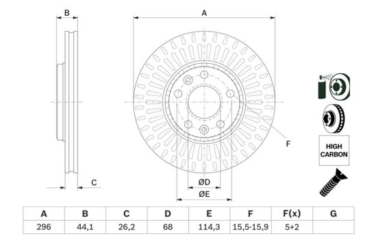 Brake Disc BD2709 Bosch