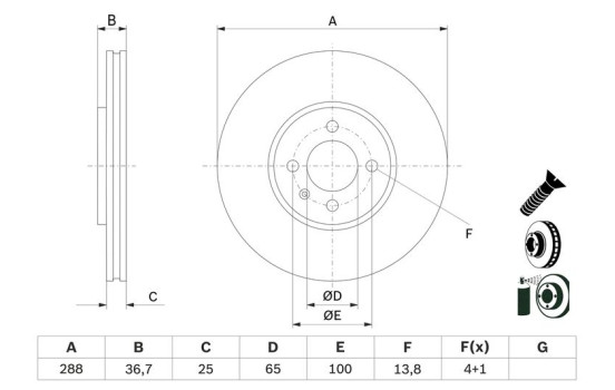 Brake disc BD2727 Bosch