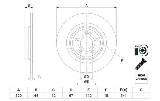 Brake disc BD2758 Bosch