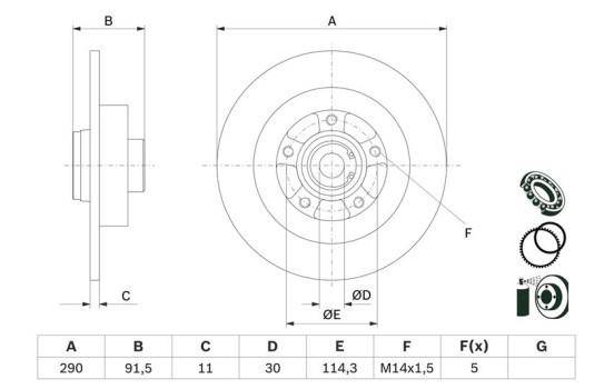 Brake disc BD2769 Bosch