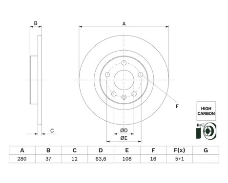 Brake disc BD2786 Bosch