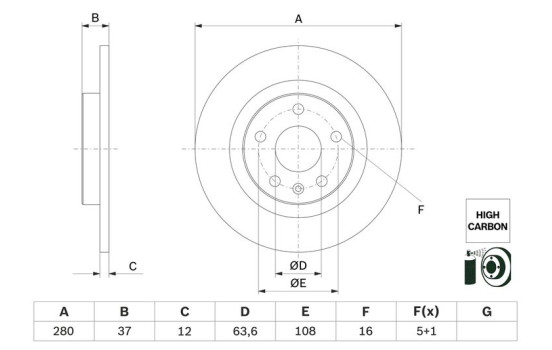 Brake disc BD2786 Bosch