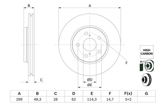 Brake Disc BD2794 Bosch