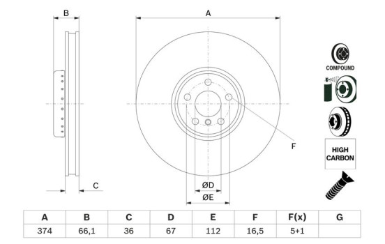 Brake Disc BD2799 Bosch