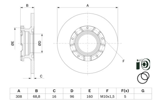 Brake Disc BD2807 Bosch
