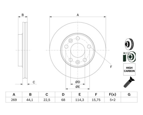 Brake Disc BD2810 Bosch