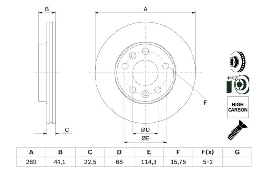 Brake Disc BD2810 Bosch