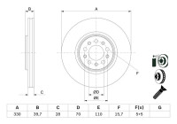 Brake disc BD2811 Bosch