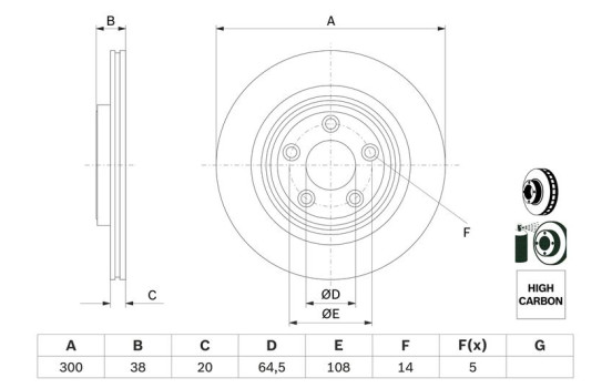Brake Disc BD2812 Bosch