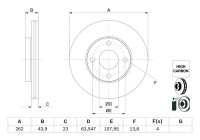 Brake disc BD2815 Bosch