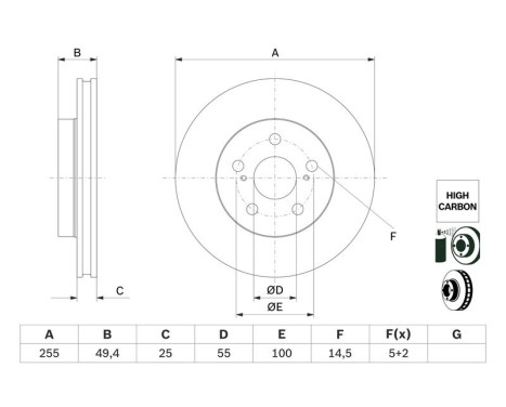 Brake Disc BD2817 Bosch