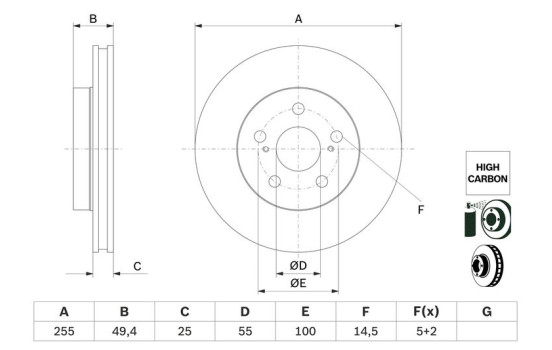 Brake Disc BD2817 Bosch