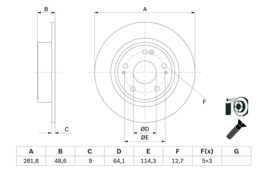 Brake Disc BD2821 Bosch