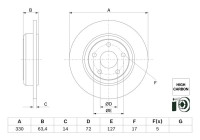 Brake disc BD2834 Bosch