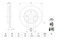 Brake disc BD2837 Bosch