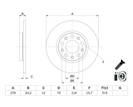 Brake Disc BD2865 Bosch