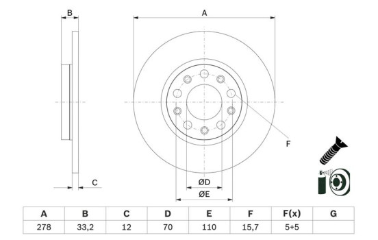 Brake Disc BD2865 Bosch