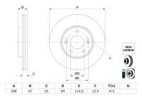 Brake disc BD2868 Bosch
