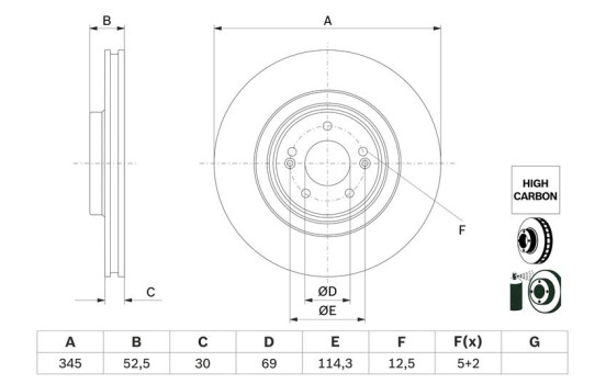 Brake disc BD2870 Bosch