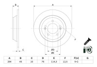 Brake disc BD2872 Bosch