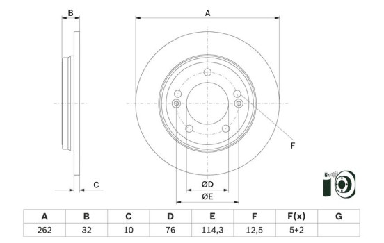 Brake disc BD2873 Bosch