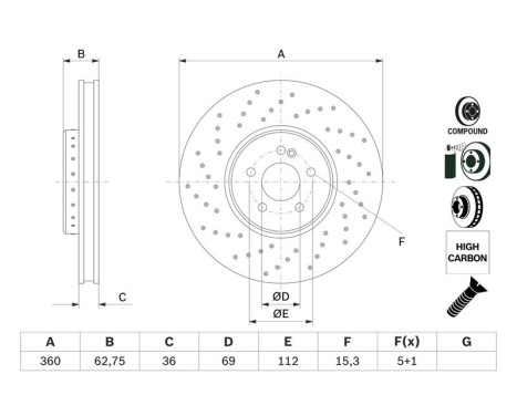 Brake Disc BD2882 Bosch