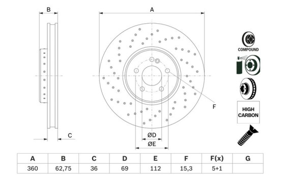 Brake Disc BD2882 Bosch