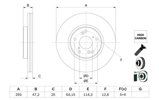 Brake disc BD2902 Bosch