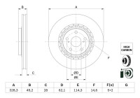 Brake disc BD2907 Bosch