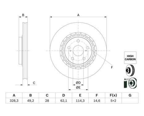 Brake disc BD2907 Bosch