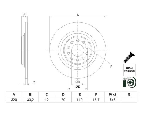 Brake disc BD2918 Bosch