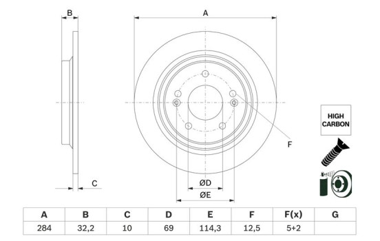 Brake disc BD2921 Bosch